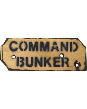 Command Bunker Wooden Sign, Great for den or hide